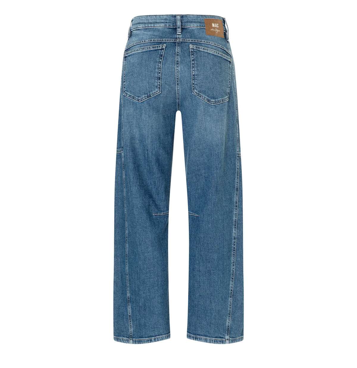 MAC Ohio barrel jeans in Mid Blue Use Wash packshot achterkant