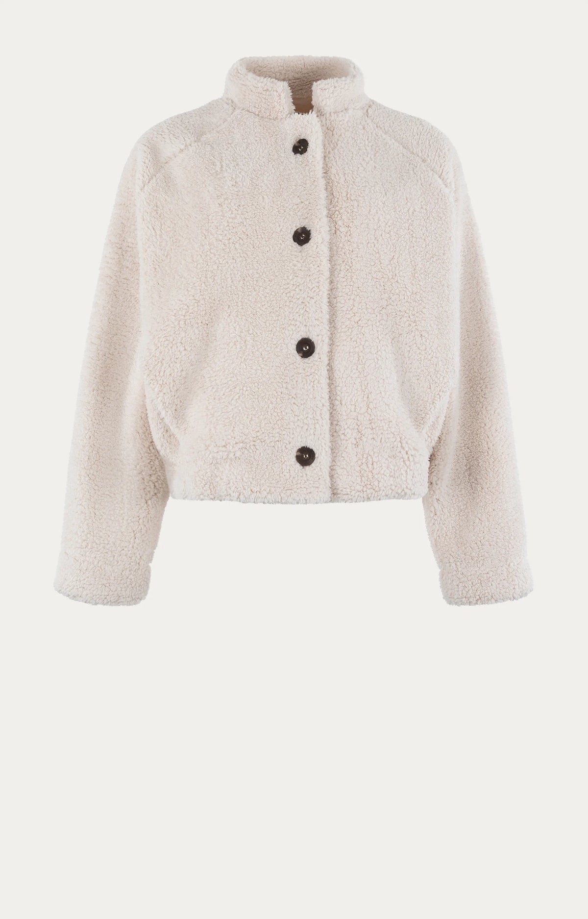 Moscow Blazer Ted in Ecru met zachte teddystructuur