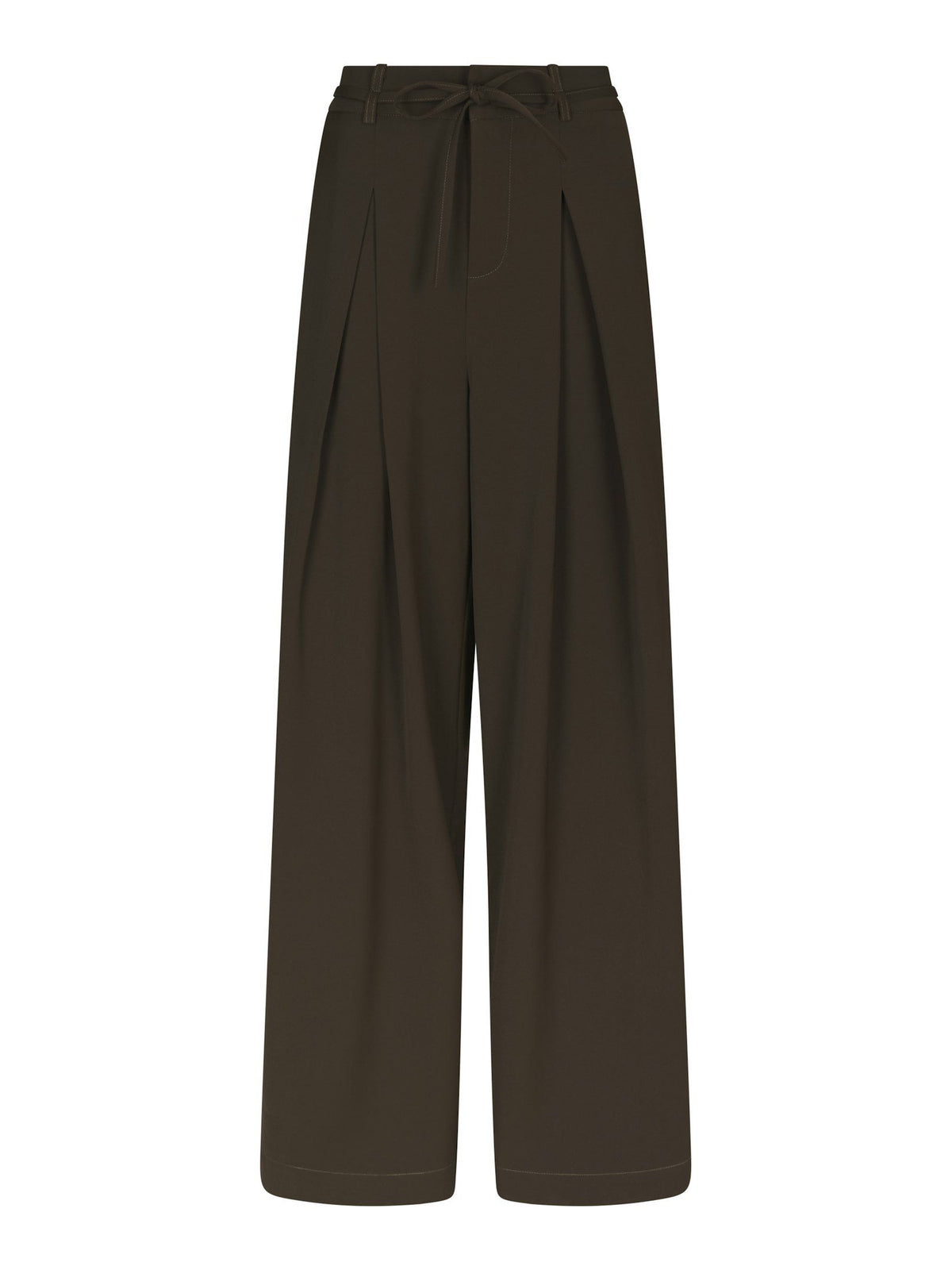 Neo Noir Eddina wide leg pantalon in Dark Brown