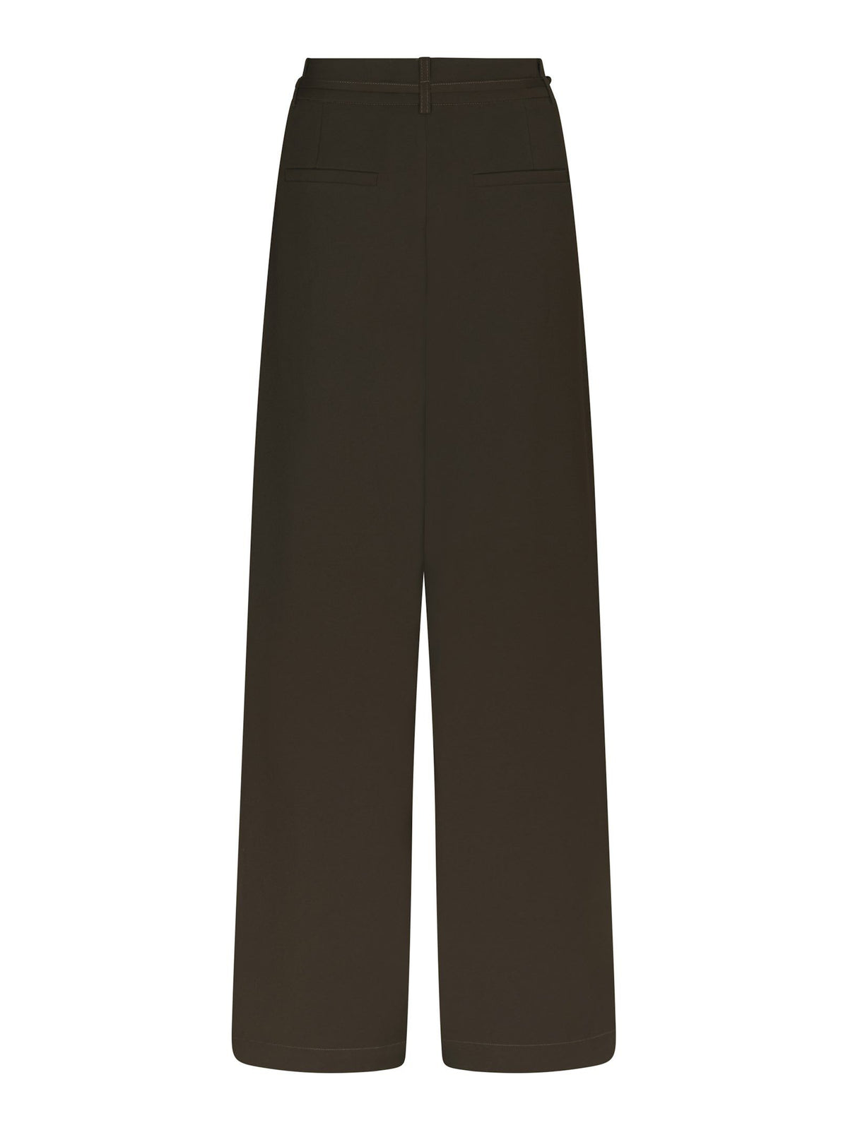 Neo Noir Eddina wide leg pantalon in Dark Brown achterkant