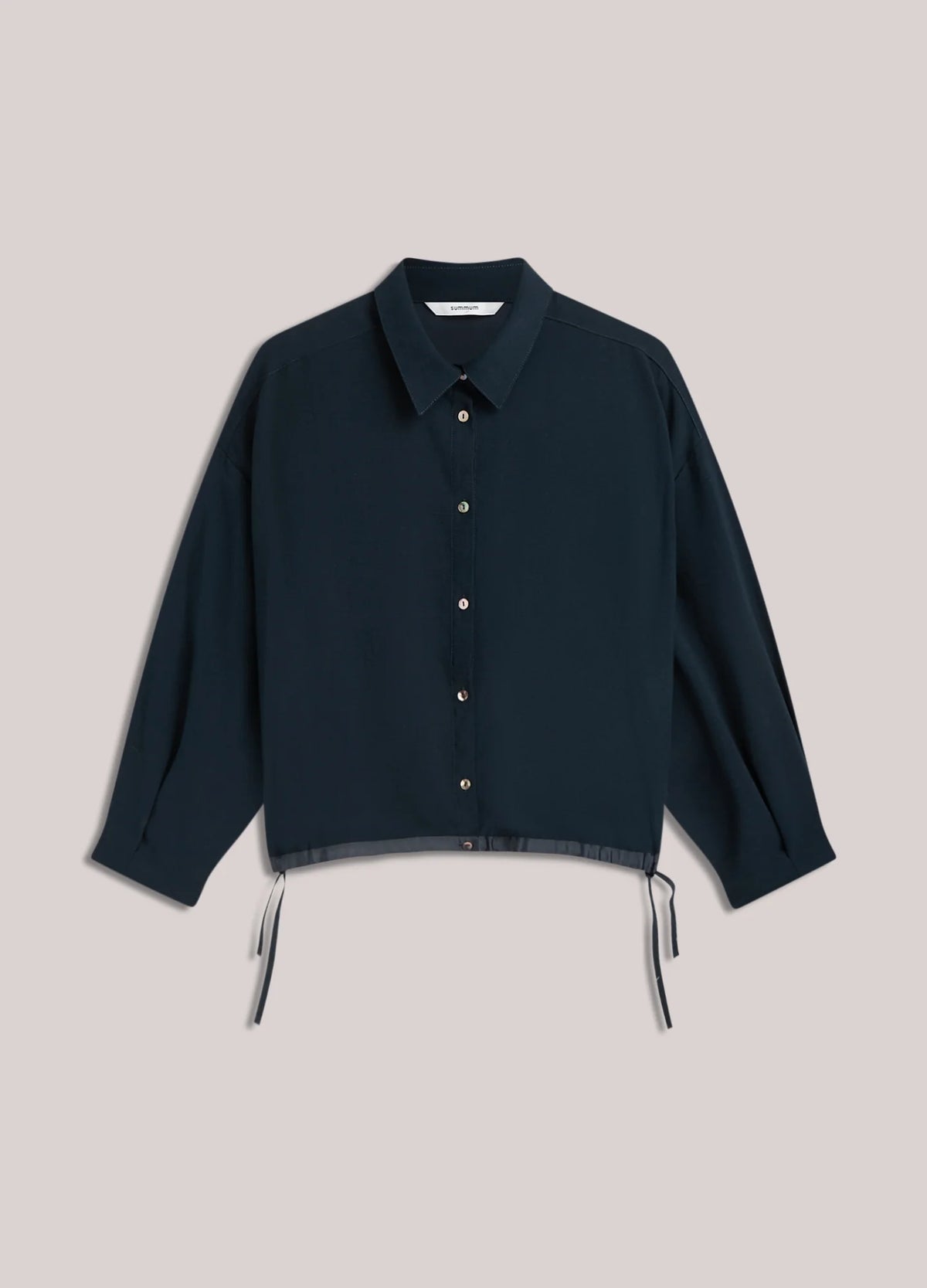 Summum blauwe blouse met tunnelkoord packshot