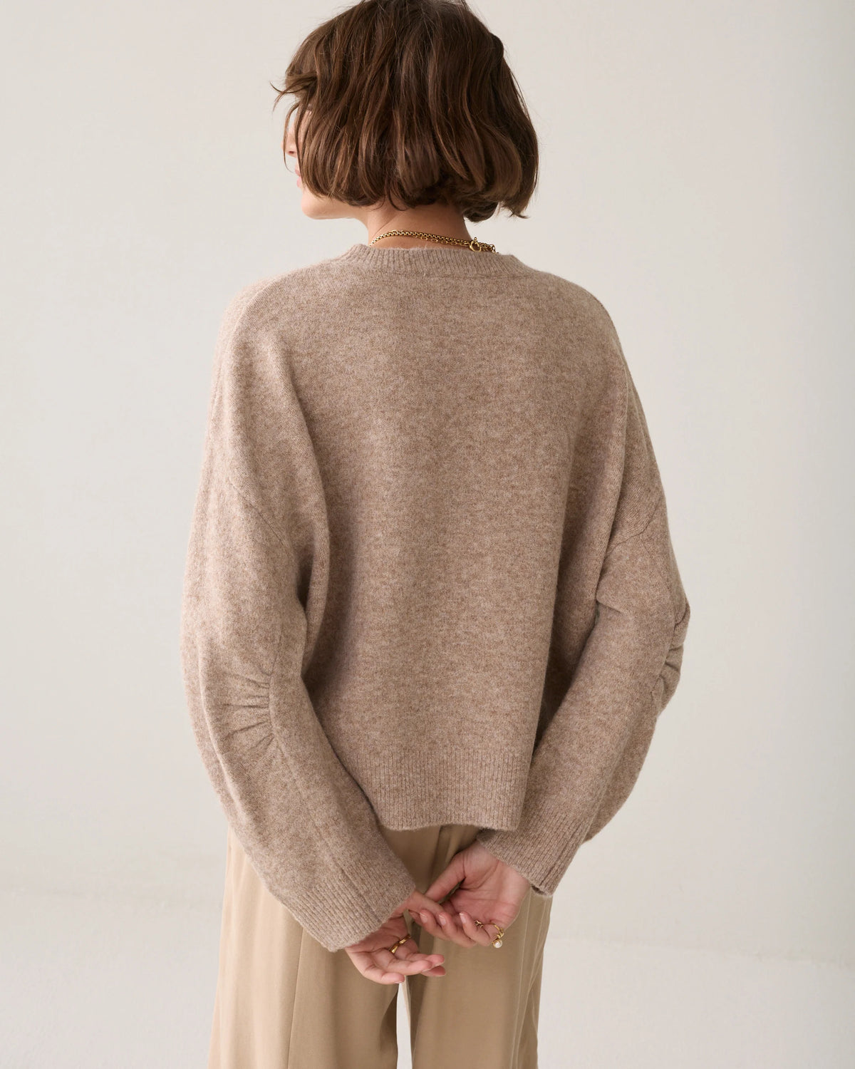 Summum boxy trui creme achterkant