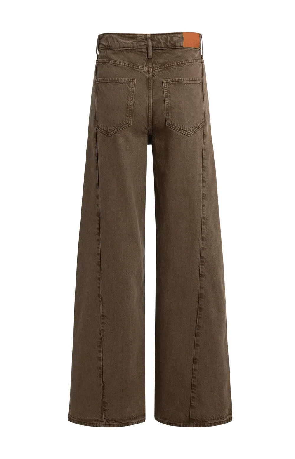 YAYA Jeans High Waist Wide Leg - Cocoa Brown