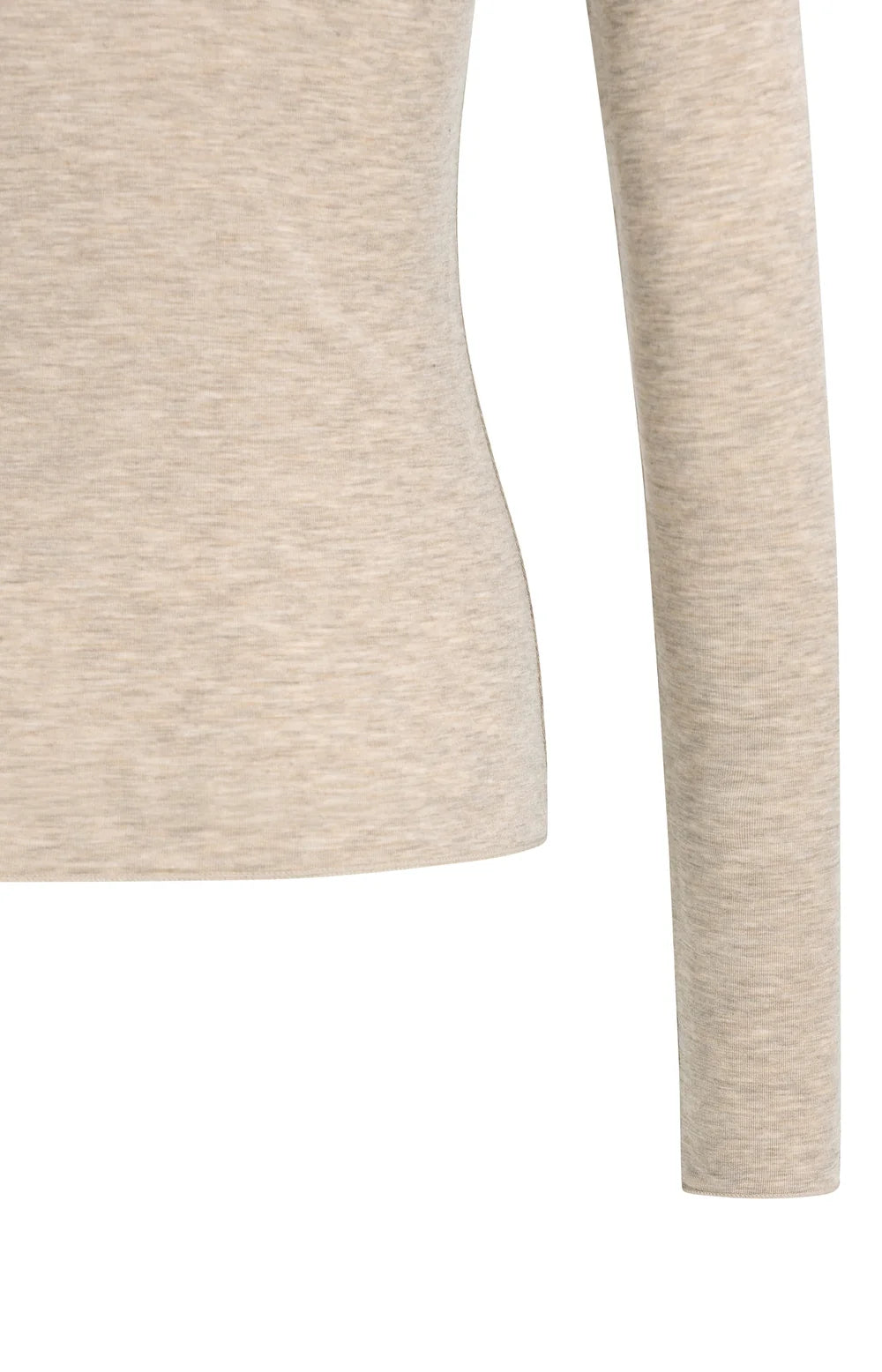 YAYA Top Jersey Col in Beige Melang detail