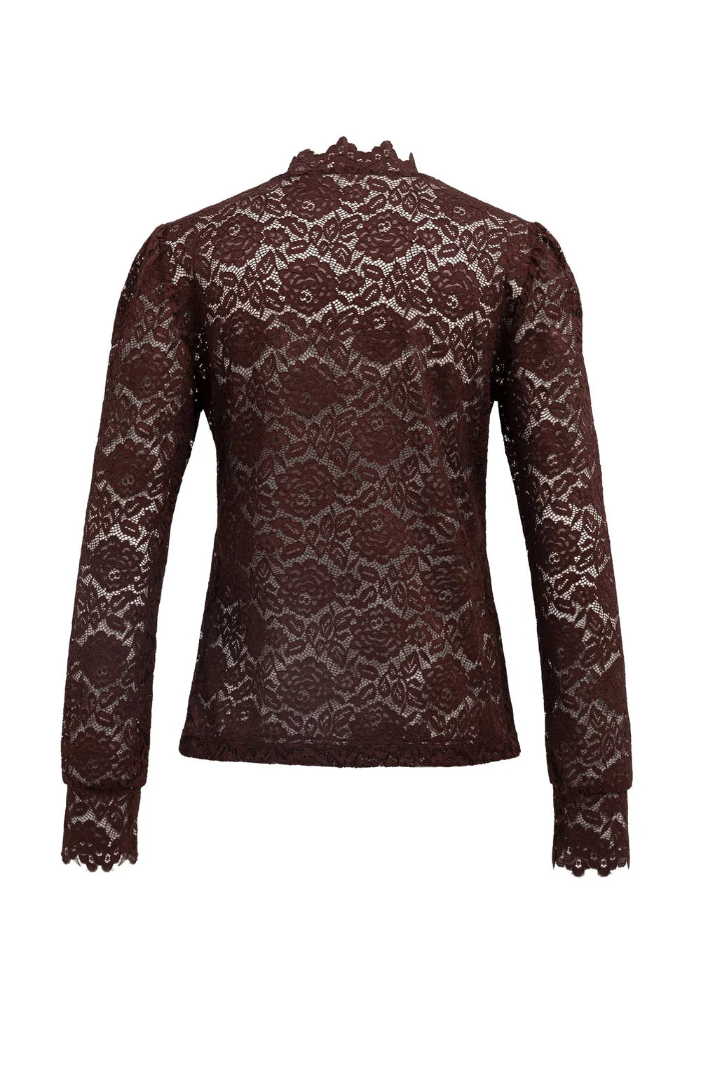 YAYA Top Kant in Bitter Chocolate Red achterkant