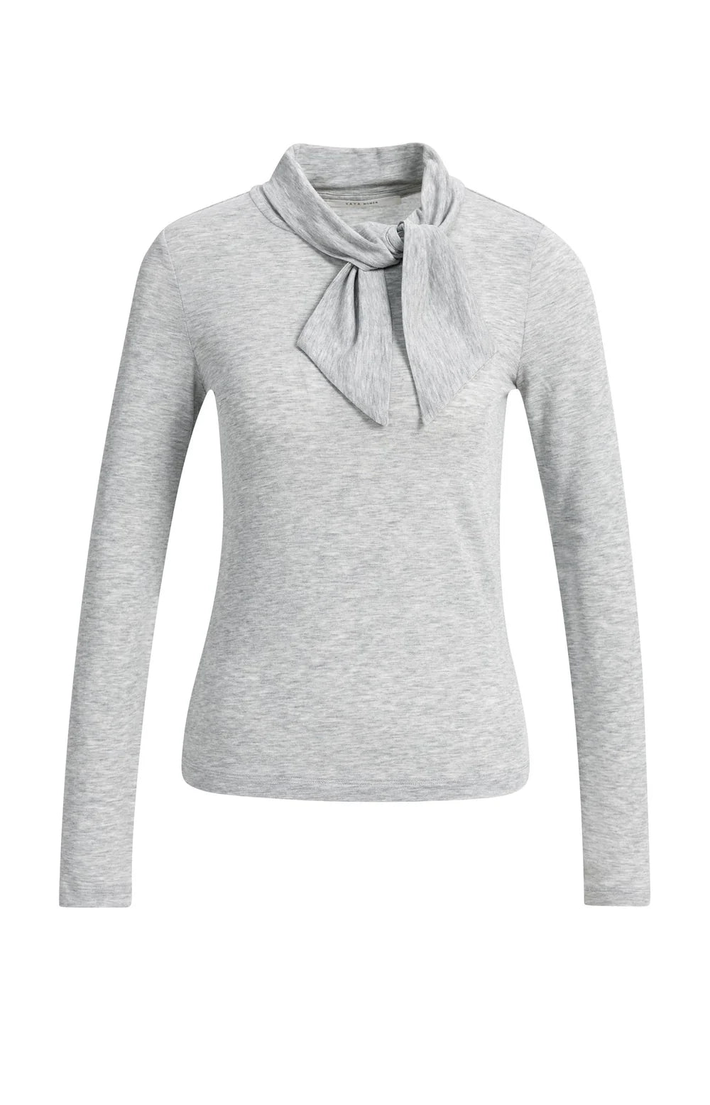 YAYA Top Strikkraag in Illusions Gray Melange