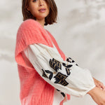 Summum Summum Sleeveless cardigan mohair blend knit 7s5814-7956 555 Bright Coral